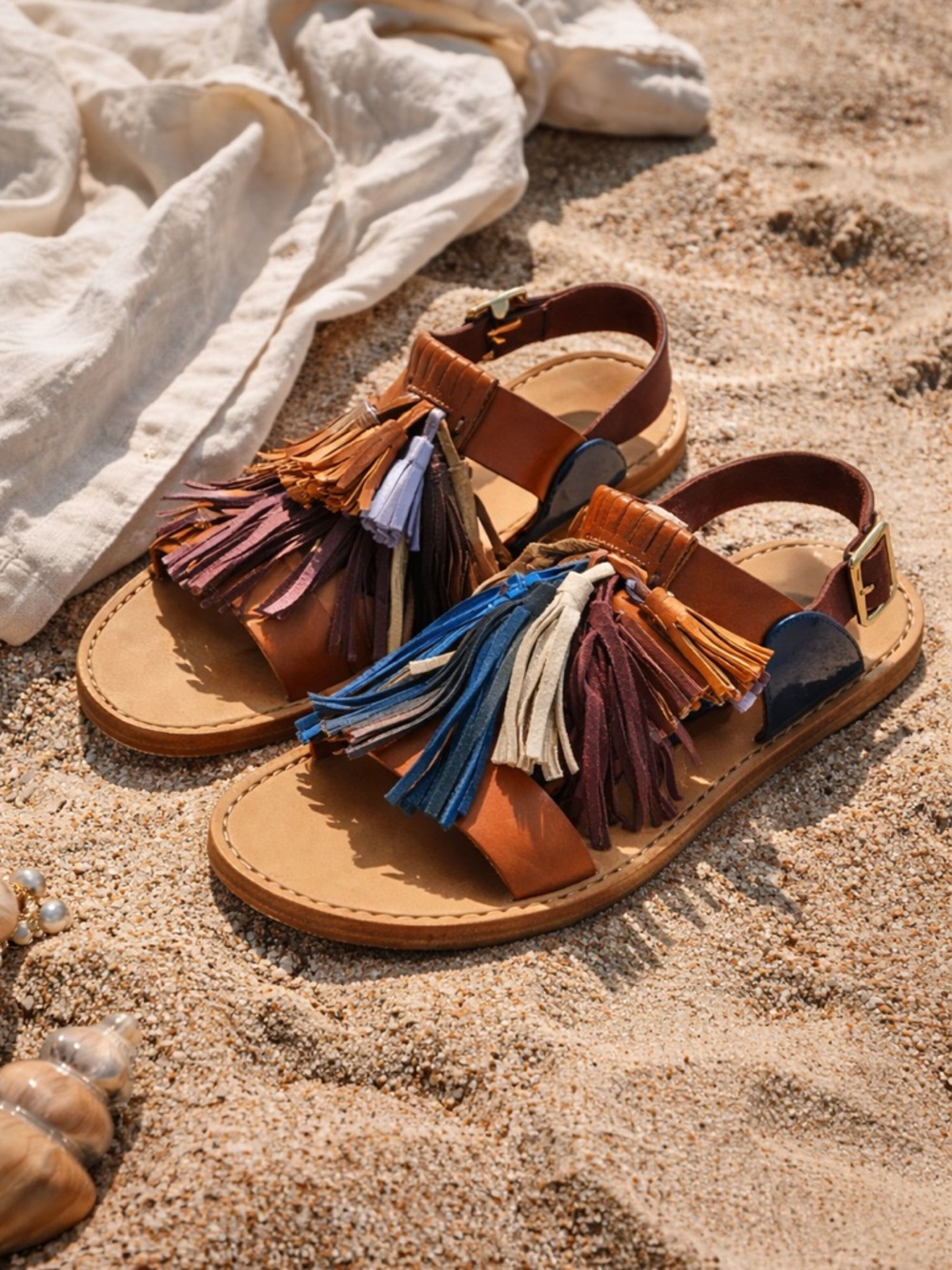 Isabel Marant Leather & Tassle Sandals